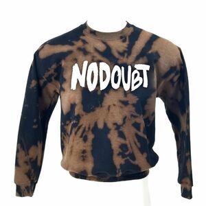 NO DOUBT Ska Punk Rock Band Acid Washed, Distressed Pullover Crewneck Sweatshirt